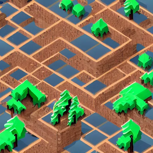 Prompt: A strong contrast set of isometric forest tiles, game asset of six different isometric floors, building, bricks and walls by Stanley Artgerm Lau, game pack, assets, WLOP, Rossdraws, James Jean, Andrei Riabovitchev, Marc Simonetti, and Sakimichan, trending on artstation , assets, HD , strong contrast