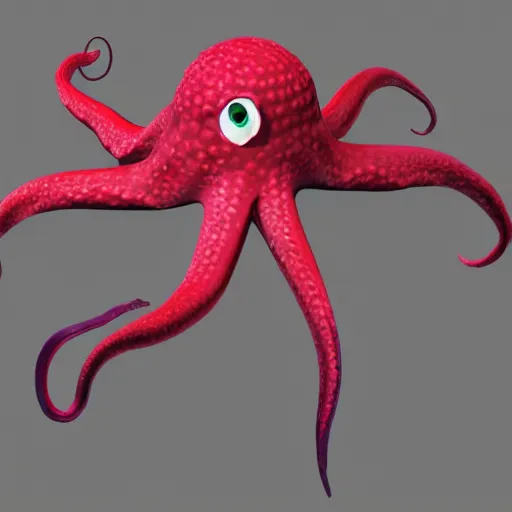 Prompt: 3 d render of an octopus superhero, half human half octoupus