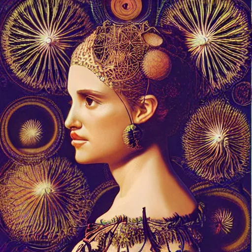 Image similar to portrait of natalie portman by ernst haeckel