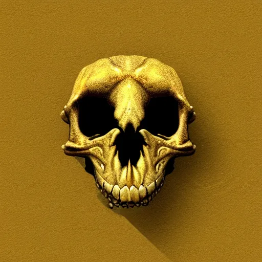 Prompt: golden lizard skull symbol, very detailed, 4 k, by greg rutkowski