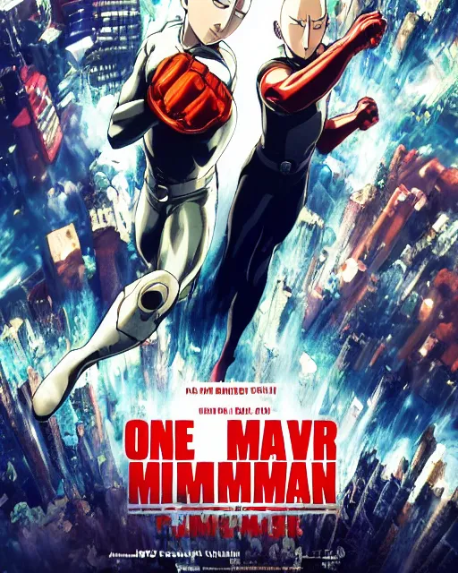 Movie poster of One Punch Man, Highly Detailed,, Stable Diffusion