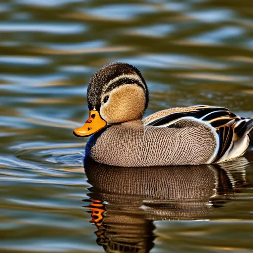 Image similar to extremely detailed photo of a duck in a fuzzy sweater, Sigma 80mm, by Joel Sternfield