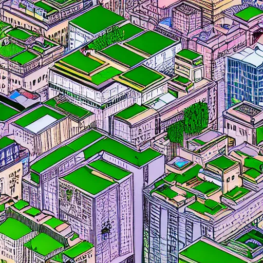 Image similar to wimmelbilder portland oregon, isometric, very sharp