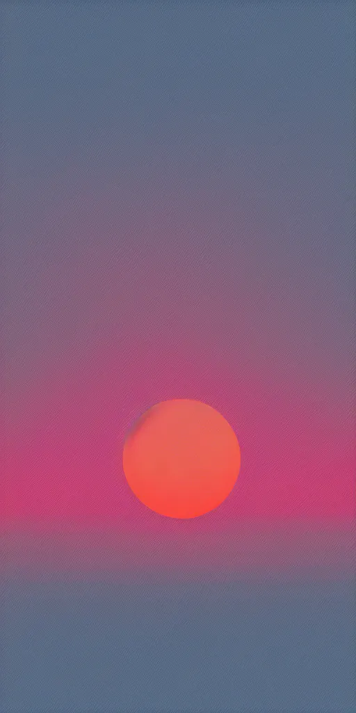 Image similar to a beautiful sunset, 2d minimalist vector art, high contrast neon cyberpunk palette, hd phone wallpaper