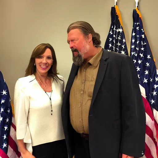 Prompt: the dude abides with the governor of utah at a press conference