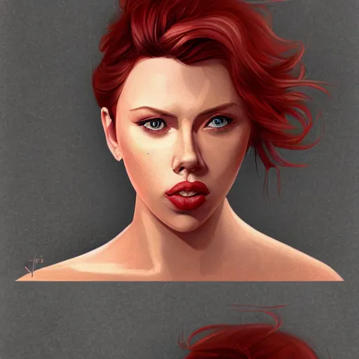 Prompt: scarlet Johansson in the style of a fantasy hero, digital art, artstation