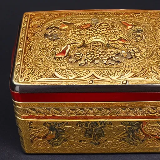 Prompt: ornate japanse box design