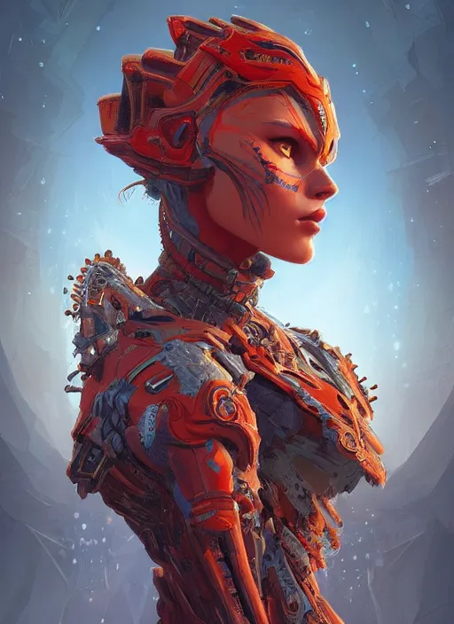 Prompt: symmetry!! portrait of red alien in the style of horizon zero dawn, machine face, intricate, elegant, highly detailed, digital painting, artstation, concept art, smooth, sharp focus, illustration, art by artgerm and greg rutkowski and alphonse mucha, 8 k