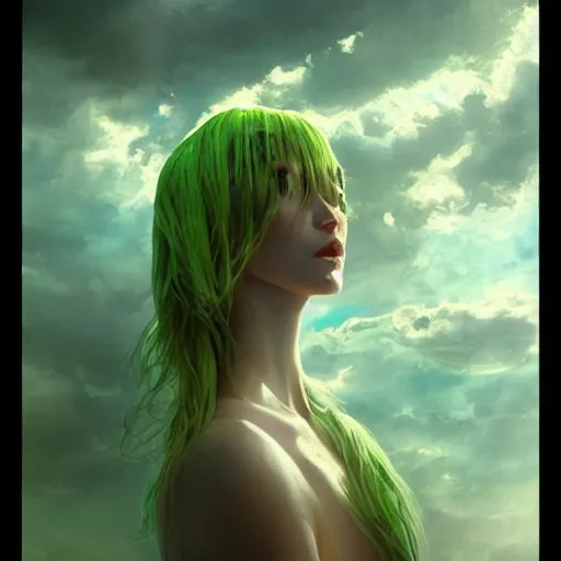 Prompt: 3 d, sci - fi, morning, angry fashion model face, sun, cinematic, clouds, sun rays, vogue cover style, poster art, light green mood, snakes, realistic painting, intricate oil painting, high detail, figurative art, multiple exposure, poster art, 3 d, by tooth wu and wlop and beeple and greg rutkowski