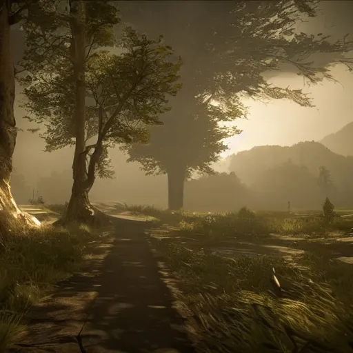 Prompt: the walking deaf, unreal engine 5, perfect scene,