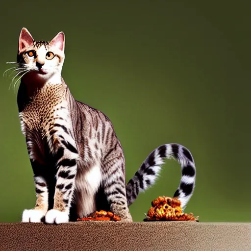 Prompt: a feline falcon - cat - hybrid, animal photography