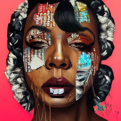 Image similar to portrait of a black woman by Sandra Chevrier