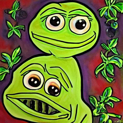 Image similar to pepe the frog by sue coe