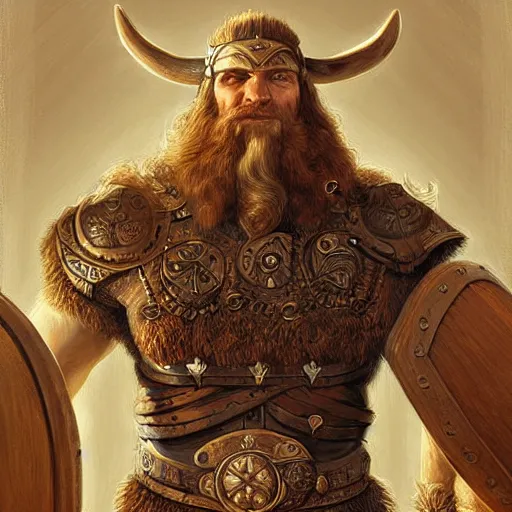 Image similar to digital painting of a hugh viking king by filipe pagliuso and justin gerard, symmetric, fantasy, highly, detailed, realistic, intricate