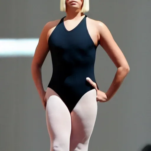 Image similar to sia furler wearing a leotard