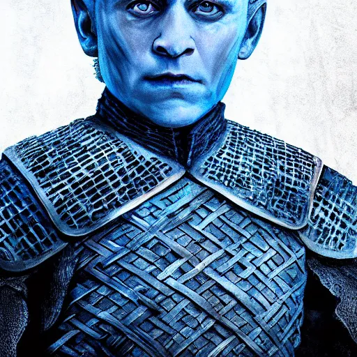 Prompt: beautiful potrait of night king ,game of throne by collin elder