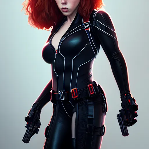 Prompt: Kerry marie as black widow, au naturel, hyper detailed, digital art, trending in artstation, cinematic lighting, studio quality, smooth render, unreal engine 5 rendered, octane rendered, art style by klimt and nixeu and ian sprigger and wlop and krenz cushart
