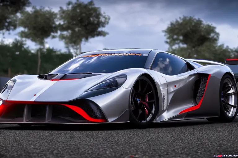 Image similar to photo wallpaper sport car gran turismo 7 forza horizon need for speed fast and furious 5 unreal engine supercar hypercar game concept car octane render, 4 khd 2 0 2 2 3 d cgi rtx style chrome reflexion global illumination ray tracing hdr arstation pixar and disney unreal