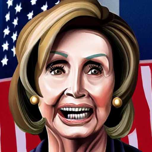 Image similar to nancy pelosi as vigo the carpathian in ghostbusters