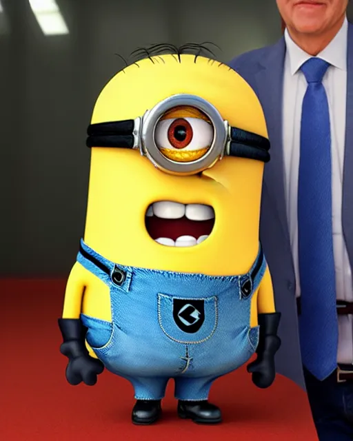 Image similar to a minion that looks exactly like benjamin netanyahu