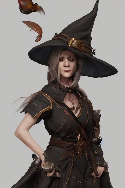 Image similar to a portrait of my next DND witch character , concept art, DND, trending on artstation 3D.
