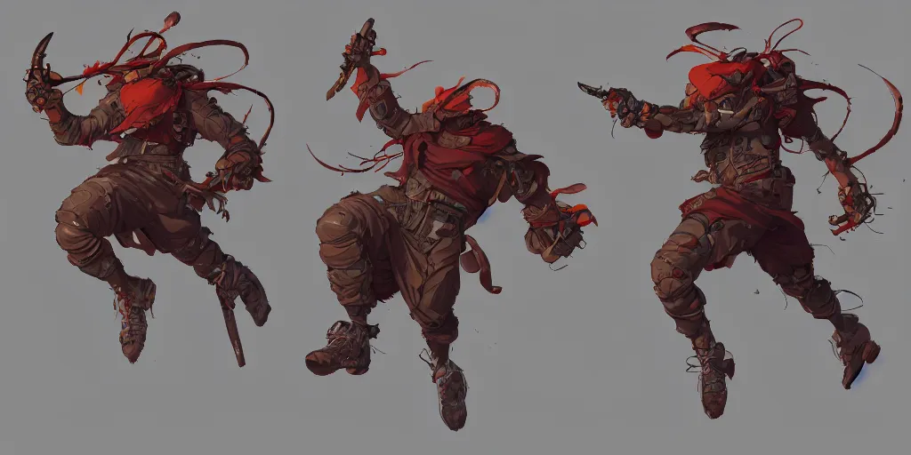 Image similar to cartoonish character jumping, vivid colors, character sheet, fine details, concept design, contrast, kim jung gi, greg rutkowski, trending on artstation, 8 k, full body, turnaround, front view, back view, ultra wide angle