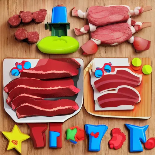 Image similar to meat toy story cartoon