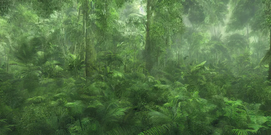 Prompt: rainforest ultrarealism