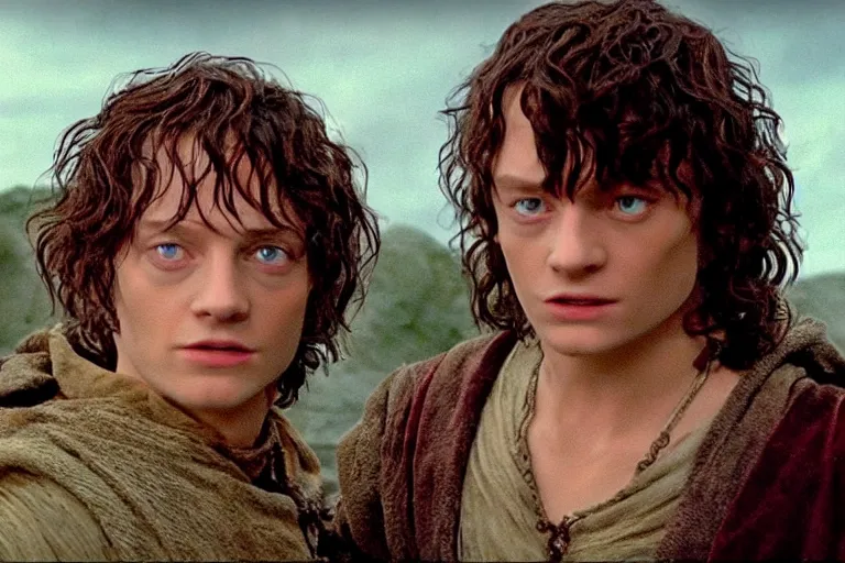 Image similar to larry stylinson stars in the lord of the rings return of the king, highly detailed, cinematic lighting, 4 k, arricam studio 3 5 mm film camera, kodak 5 2 7 9 ( tungsten - balanced ) film stock