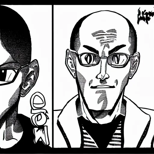 Prompt: michael stipe manga