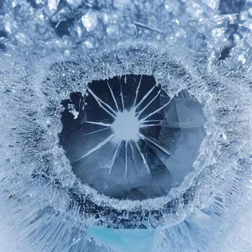 Image similar to see through clear sheet of ice sheet of ice in front of face behind ice 80mm eye close up