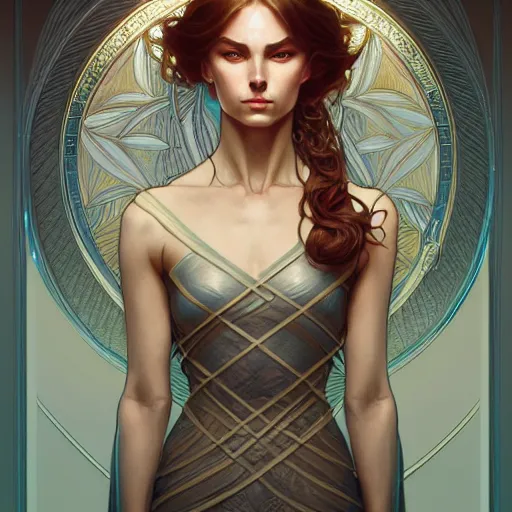 Image similar to symmetry!! intense fanart of acotar protagonist, intricate, elegant, highly detailed, my rendition, digital painting, artstation, concept art, smooth, sharp focus, illustration, art by artgerm and greg rutkowski and alphonse mucha