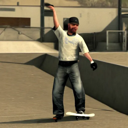 eminem in skate 3, xbox, gameplay, graphics,, Stable Diffusion