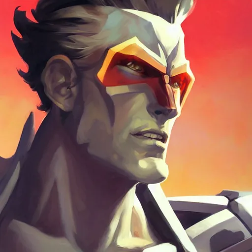 Image similar to greg manchess portrait painting of toshinori yagi as overwatch character, medium shot, asymmetrical, profile picture, organic painting, sunny day, matte painting, bold shapes, hard edges, street art, trending on artstation, by huang guangjian and gil elvgren and sachin teng