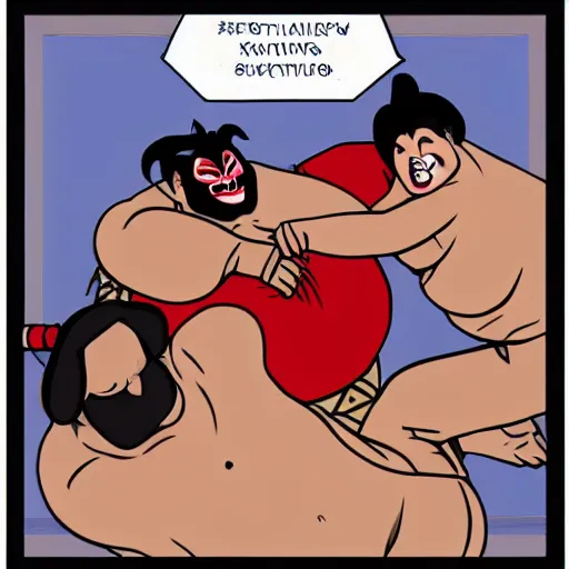 Prompt: vampire sumo wrestler