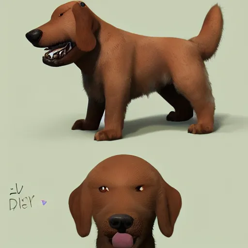 Prompt: A playful and fun-loving dog who loves nothing more than a good game of fetch or a belly rub. Despite their cheerful nature, they can't help but feel a little sad sometimes when they think about how their previous family abandoned them+happy+warm+artstation+concept art