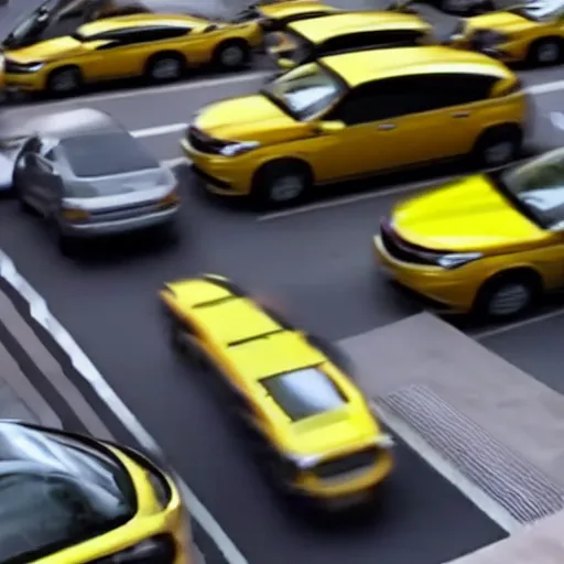 Image similar to cctv footage of banana car in parking station