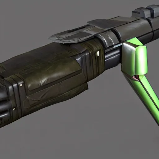 Prompt: hyper - realistic alien weapon with a compartment for organic material