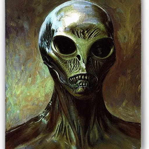 Image similar to alien by ilya repin