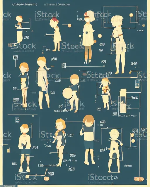 Image similar to a little girl in science lab experiment test tube microscope map. clean cel shaded vector art. minimalist illustration art by lois van baarle, artgerm, helen huang by makoto shinkai and ilya kuvshinov, rossdraws