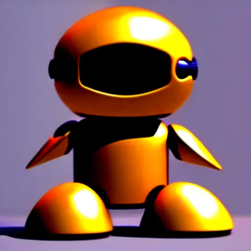 Image similar to cute robot with 2 legs similar to a t-rex, splash art, 3D