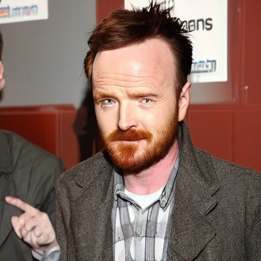 Prompt: bryan cranston mixed with aaron paul