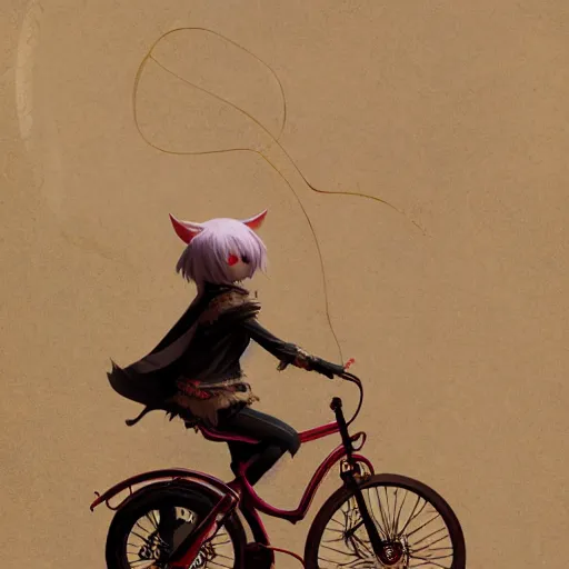 Prompt: a super cute demon riding a unicycle, anime, manga, kawaii, magical world, by greg rutkowski, sung choi, photo realistic, 8 k, cinematic lighting, hd, atmospheric, hyperdetailed, trending on artstation, devainart, digital painting, glow effect