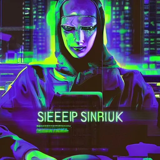 Image similar to sleep deprived, cyberpunk