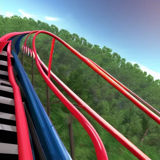 Prompt: POV Of The Most Intense Rollercoaster, Photorealistic