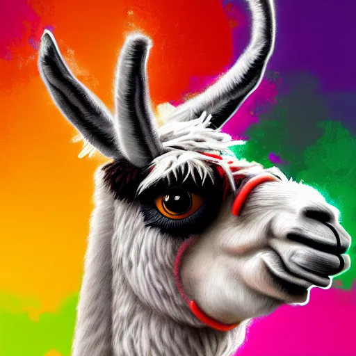 Image similar to a llama dunking a basketball, 4 k, digital art, high resolution, trending on artstation