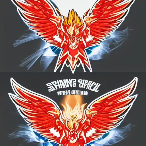 Image similar to svg vector sticker of rising-phoenix burning-eagle, wings-spread, rocking out, wearing headphones, huge speakers, dancing, rave, DJ, spinning records, digital art, amazing composition, rule-of-thirds, award-winning, trending on artstation, featured on deviantart