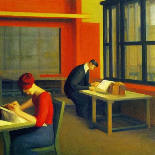 Image similar to big factory by Edward hopper