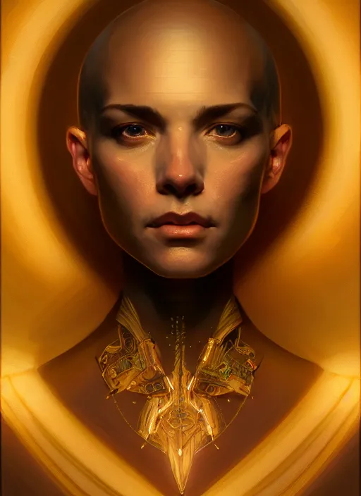 Image similar to symmetry!! portrait of bald terrence boyd, ambient lighting, intricate, elegant, highly detailed, digital painting, artstation, concept art, smooth, sharp focus, illustration, art by artgerm and greg rutkowski and alphonse mucha