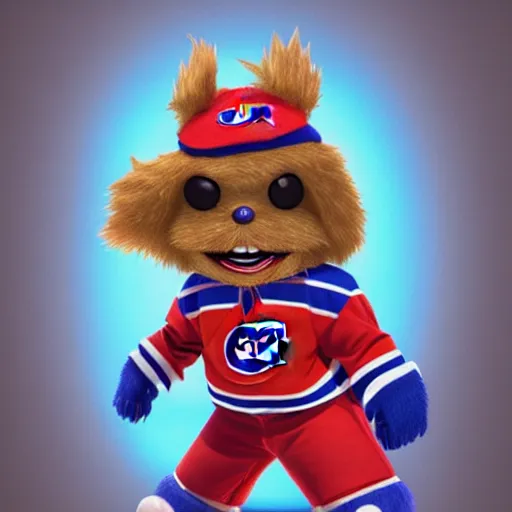 Image similar to Portrait of Youppi the Habs Montreal Canadiens Mascot as a very handsome friendly pokemon, highly detailed, smooth, sharp focus, dynamic lighting, intricate, trending on ArtStation, illustration, art by WLOP